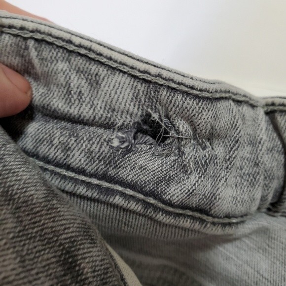 GAP universal legging jeans size 12 or 31 acid wash gray raw hem grey - Picture 6 of 10